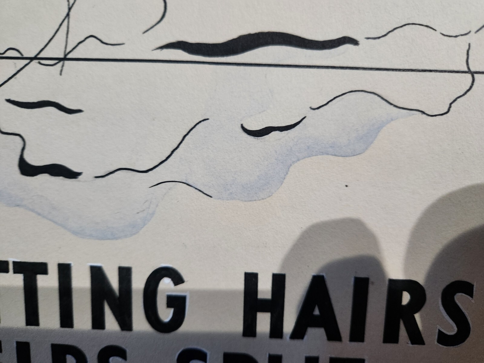 1953 1 OF A KIND ORIGINAL GENERAL MOTORS ARTIST HAND DRAWN ADVERTISEMENT EXCELLE