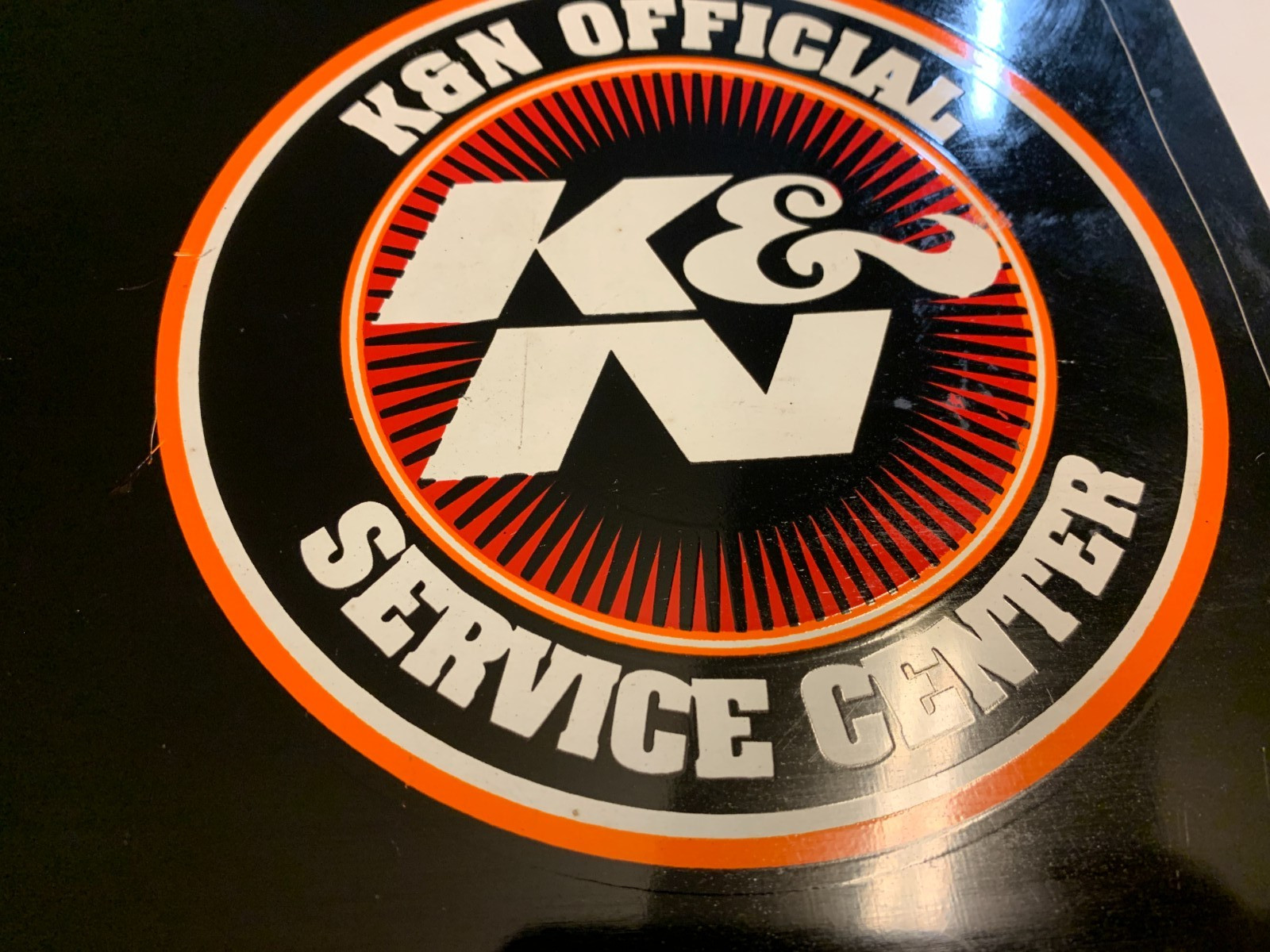 K&N air filter official service center tin sign 18″x24″ Original 70’s – 80’s
