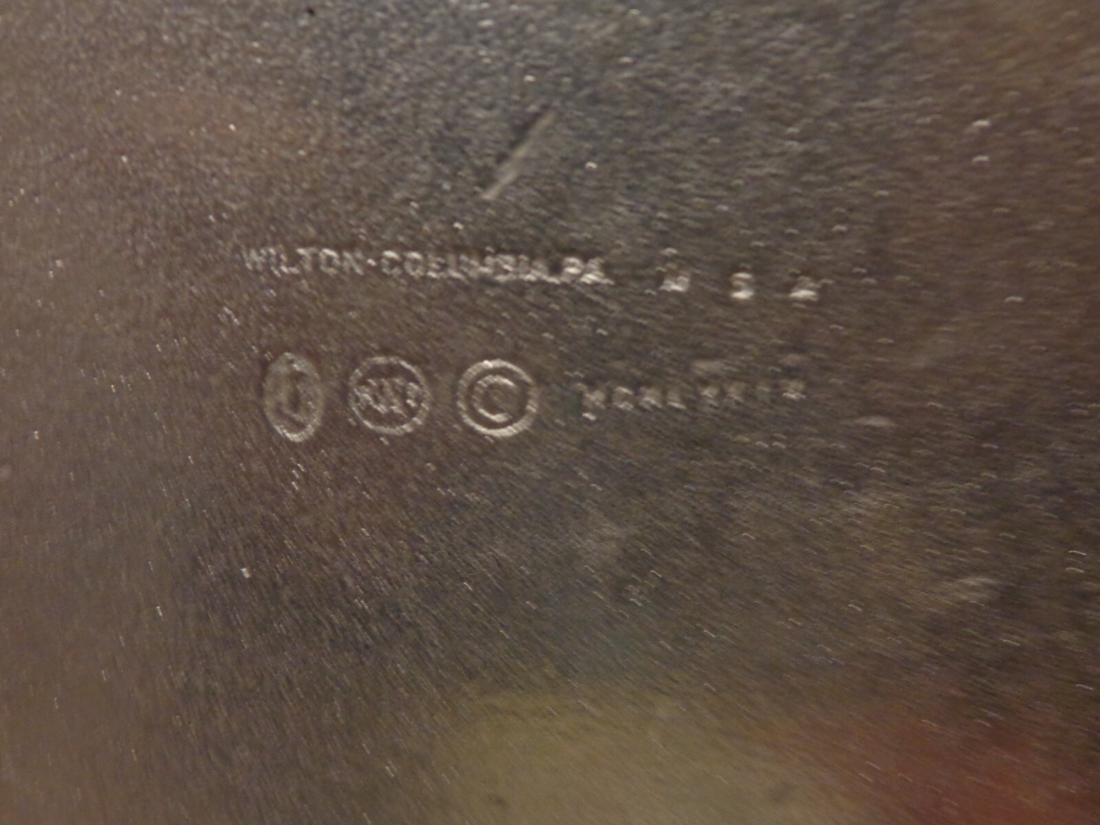 12 in SOLID ALUMINUM USA BICENTENNIAL DECORATIVE PLATE WILTON COLUMBUS PA # L 15