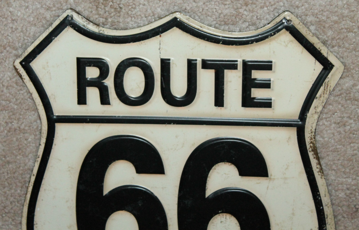 Route 66 Embossed Metal SIGNS MAN CAVE DECOR GAS PUMP DAD GIFT Restaurant Rustic