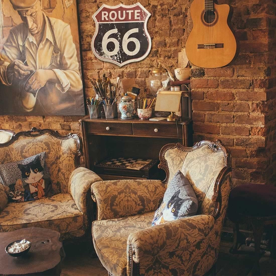High-Definition Route 66 Metal Sign 12″ x 12″ – Unique Gift for Collectors