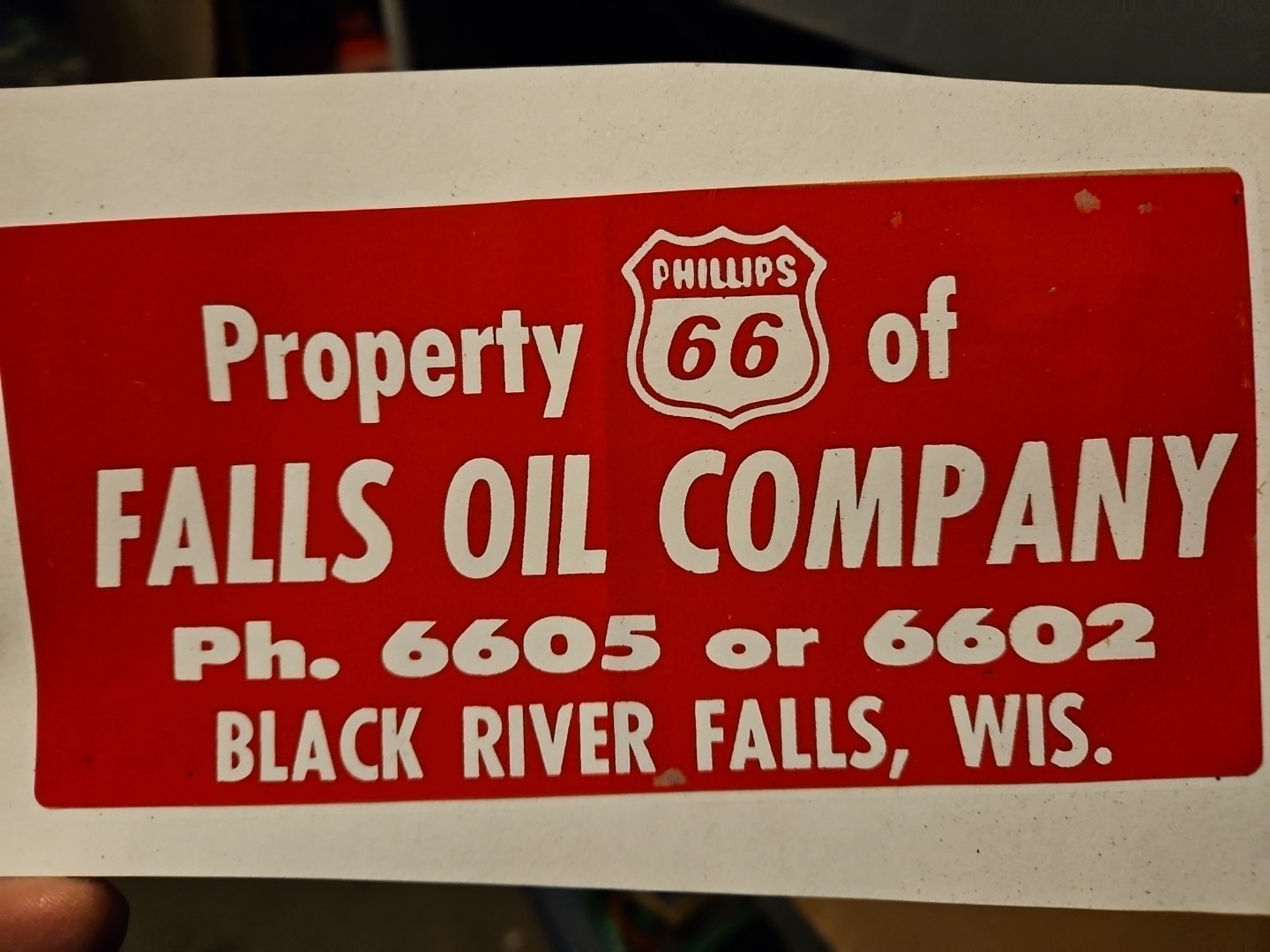 Reproduction Vintage Looking Phillips 66 Decal