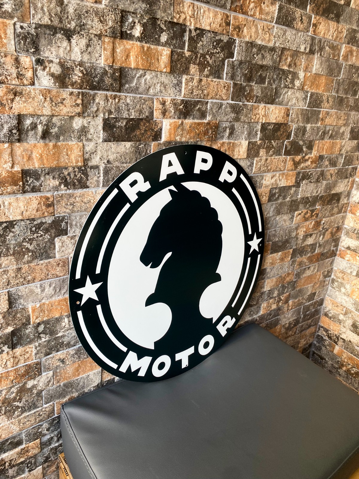 Rapp Motorenwerke Crest 1913 – Pre-BMW Origins Heavy Metal Sign 19.7″ (50cm)