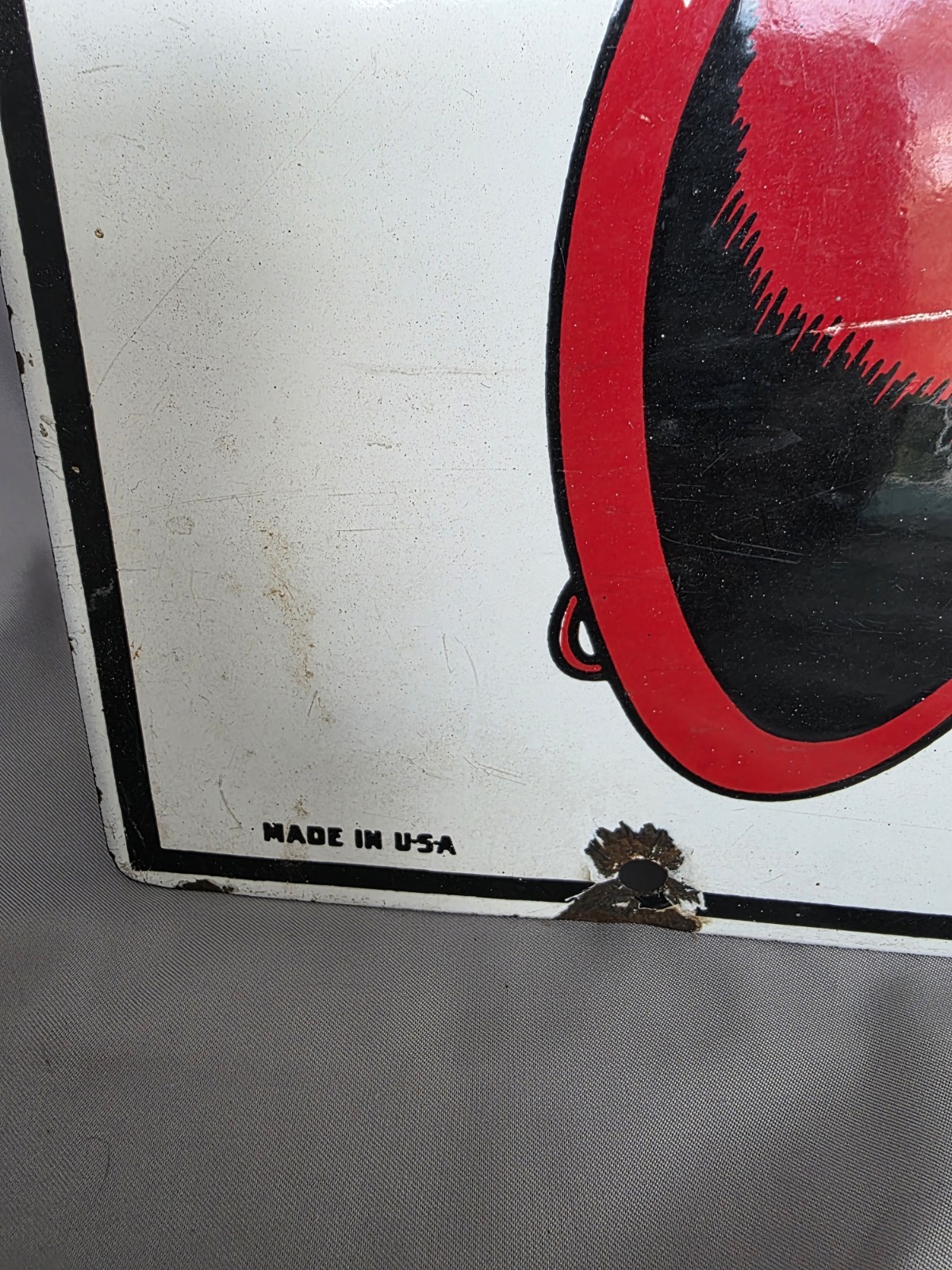 Vintage Rare 1961 Fire Chief Gasoline Porcelain Sign 12×18