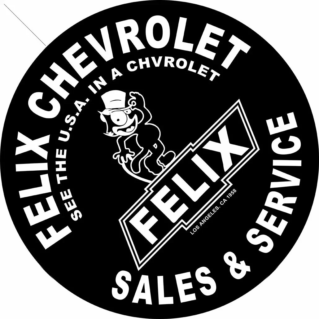 FELIX CHEVROLET METAL SIGN 14 INCH METAL