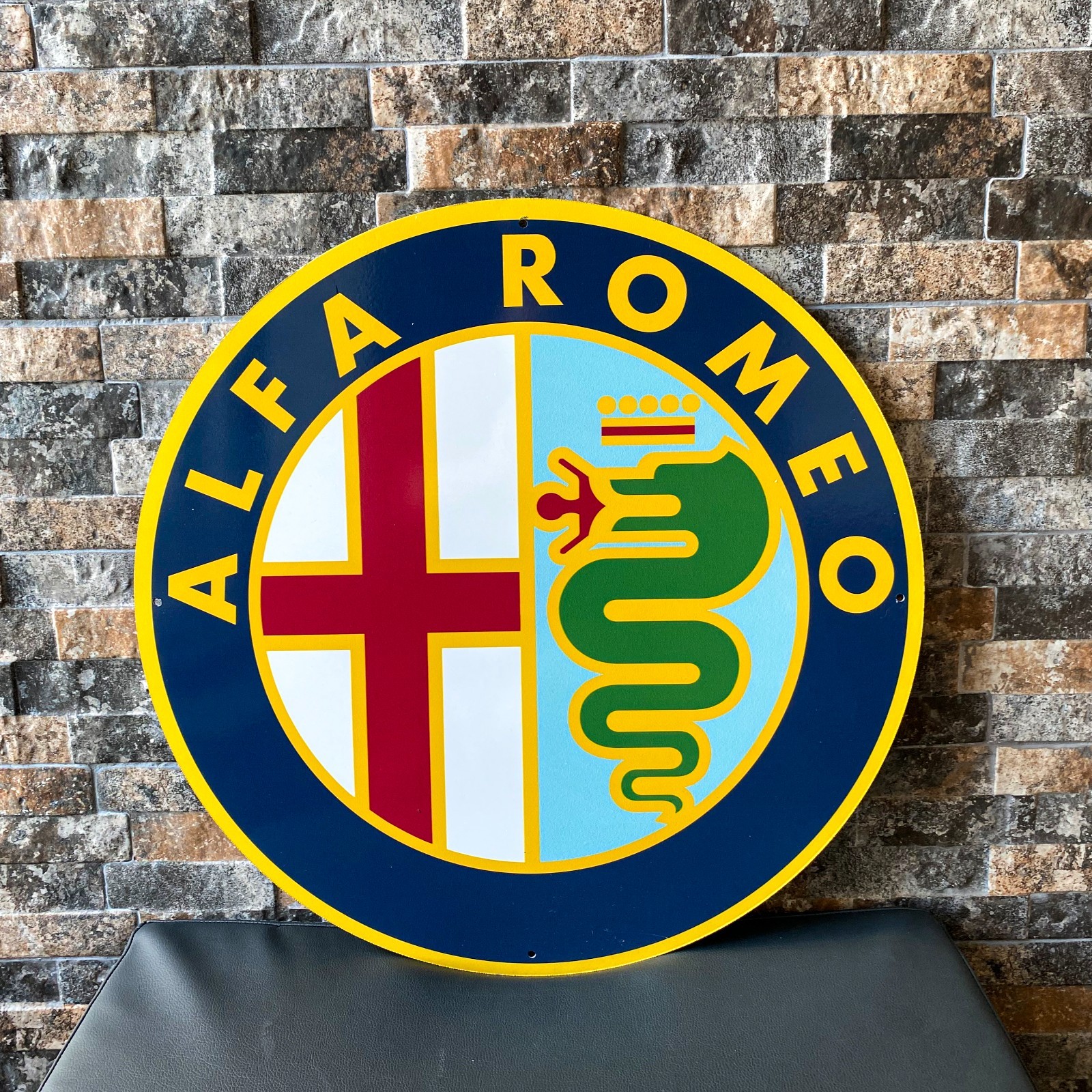 1972 Alfa Romeo Logo Vintage Heavy Metal Sign XL – 19.7″ (50 cm)