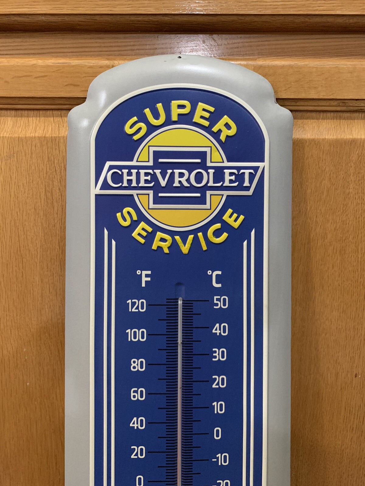 Chevrolet Super Service Thermometer Vintage Style Wall Decor Sign Gas 50s Truck