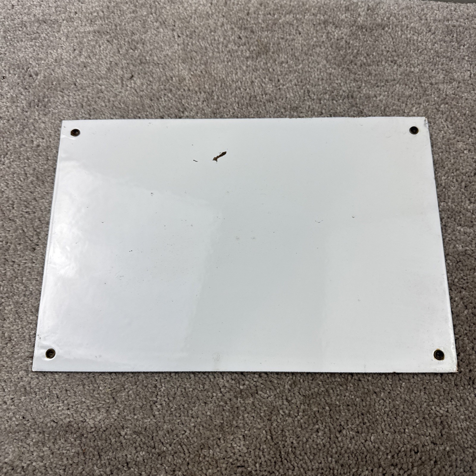 Vintage ROCK ISLAND Railway Porcelain Sign Gas Oil Train Station Pump Plate 12×8