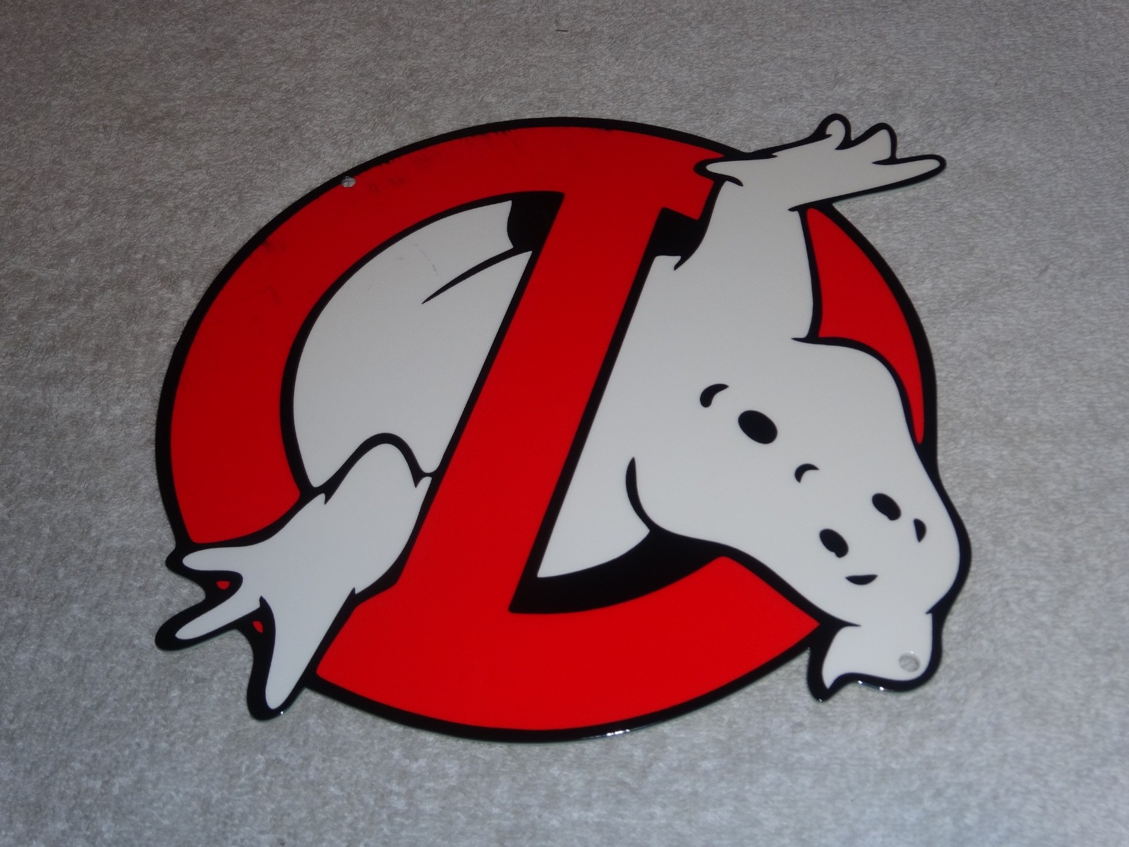 VINTAGE GHOSTBUSTERS NO ICON GHOST👻1′ METAL MOVIE 2 3 TV SODA GASOLINE OIL SIGN