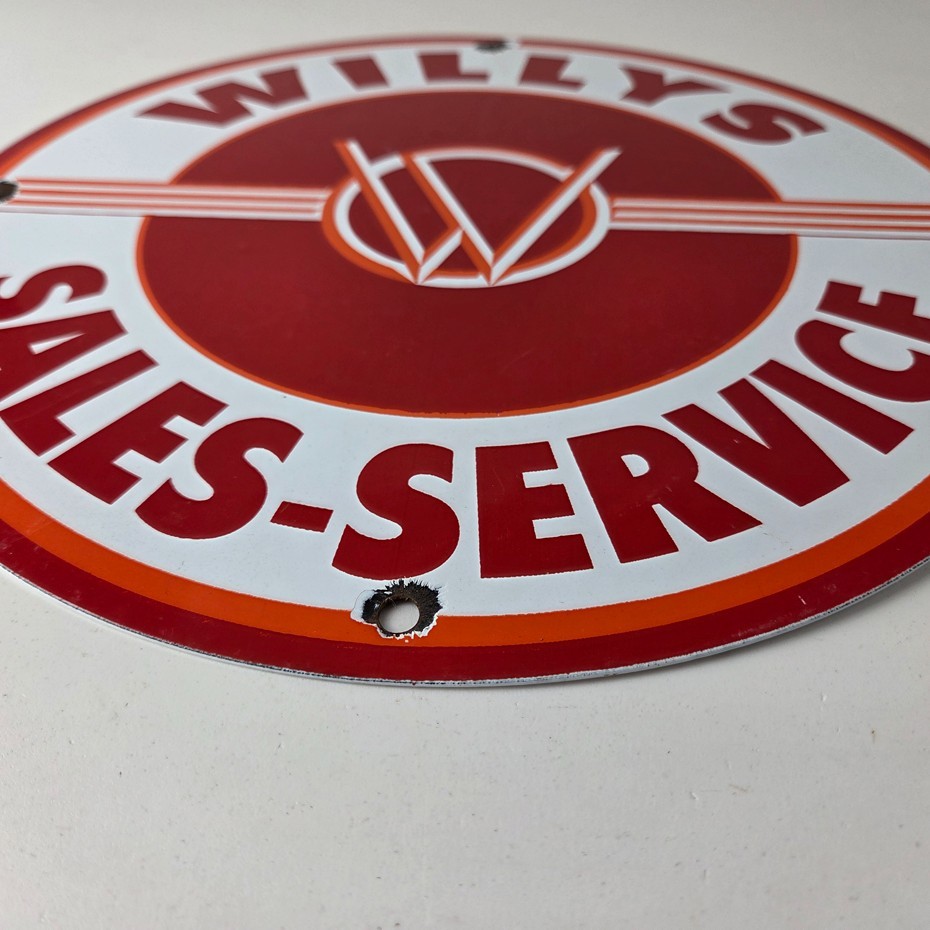 Vintage Willys Jeep Vehicles Sign – Army Gas Pump Porcelain Sign