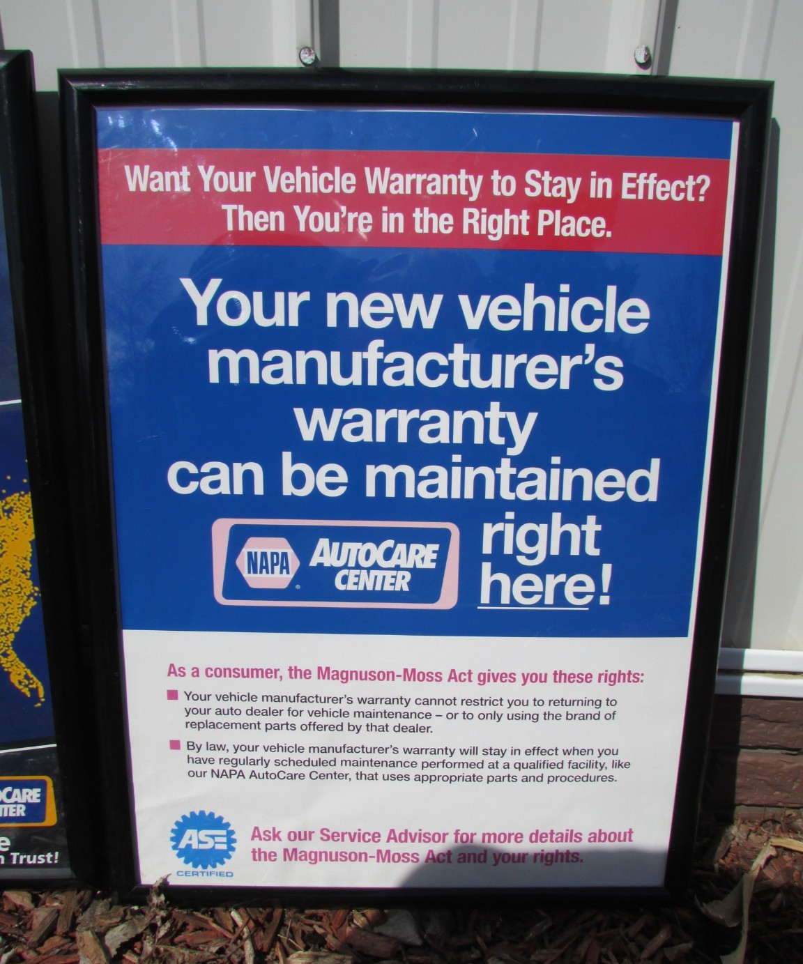 Set of 4 NAPA Auto Parts Store Display Posters