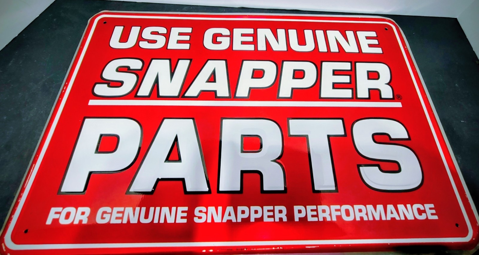 Vintage Snapper Parts store display sign 12×18″ Sign by Dimensions