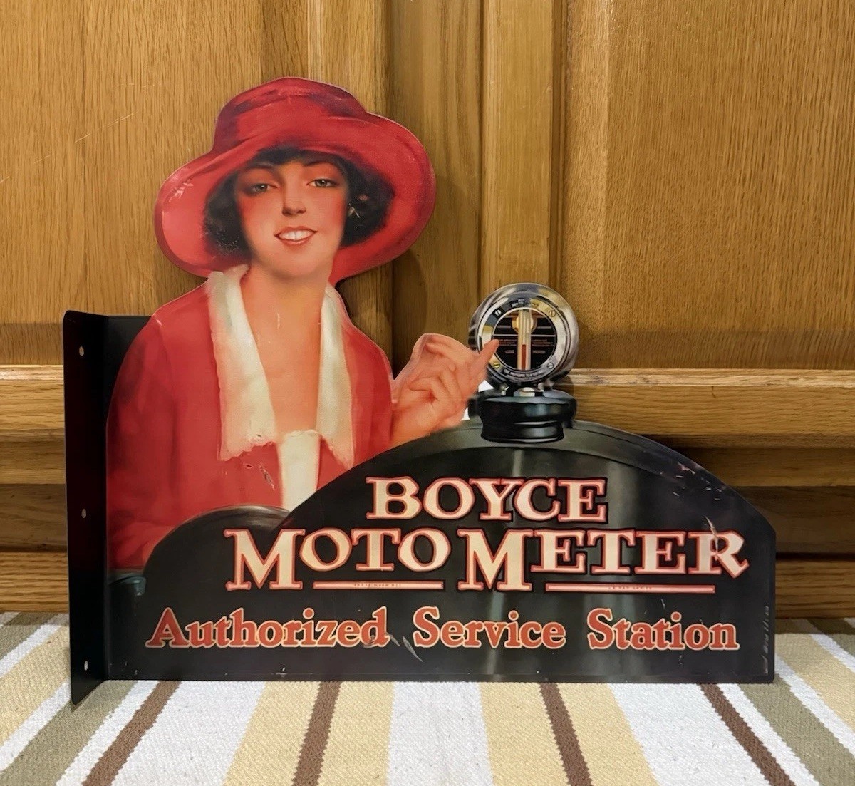 Boyce Moto Meter Flange Sign Service Station Gas Oil Vintage Style Wall Decor 1