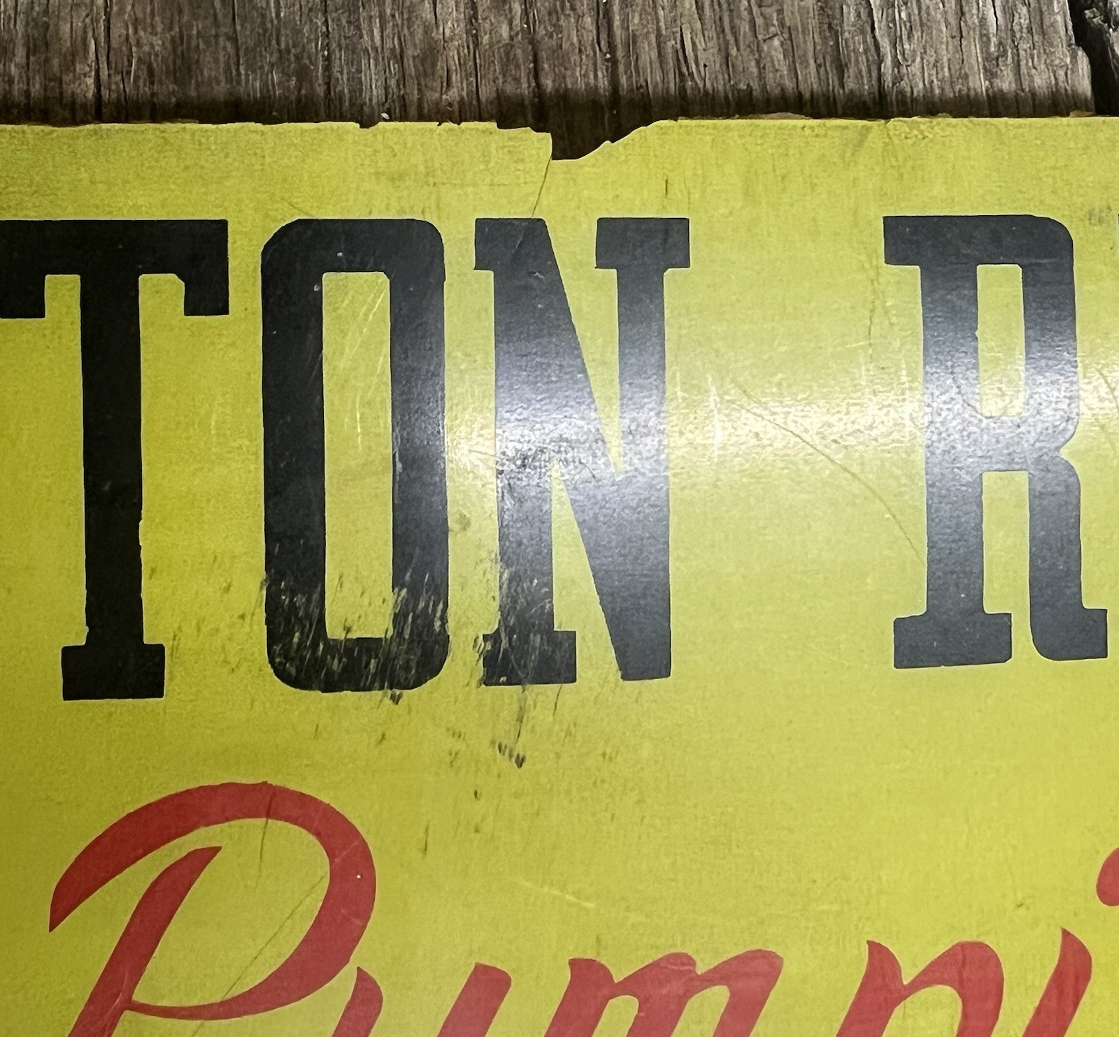 Vintage Hastings Piston Rings Dealer Advertising Sign Tough Guy Graphics 19×4