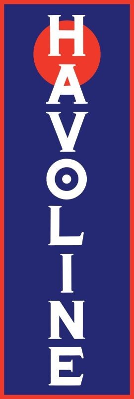 HAVOLINE Motor Oil Vertically Oriented NEW Sign 12×36″ USA STEEL XL Size- 4 lbs