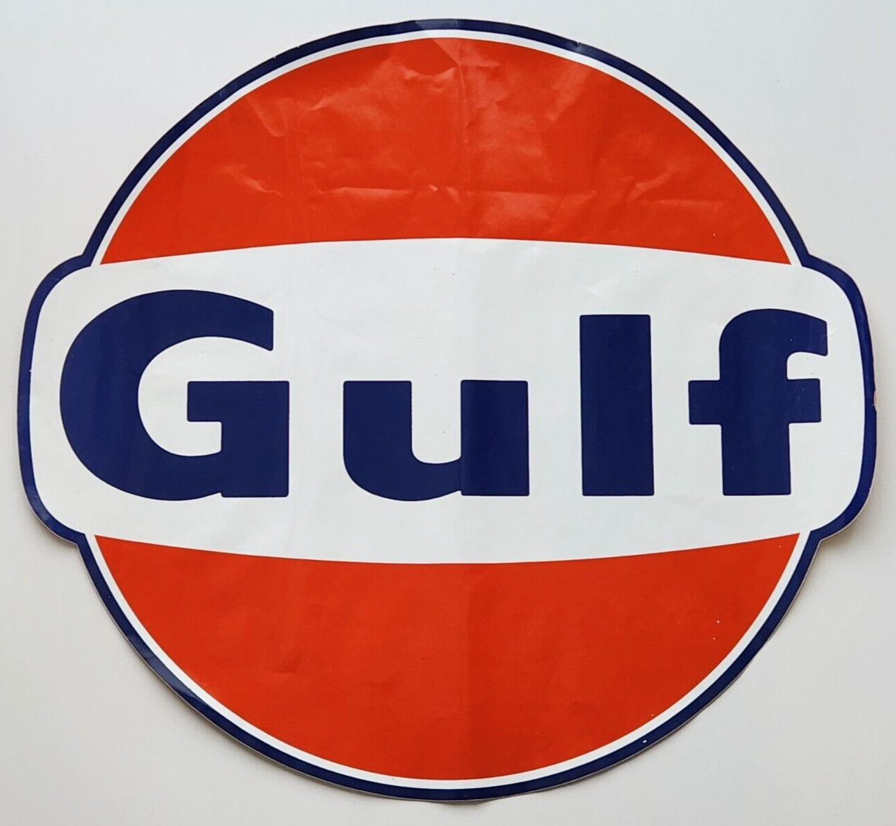 Authentic 60s Gulf oil gas pump service station Decal sticker Canada