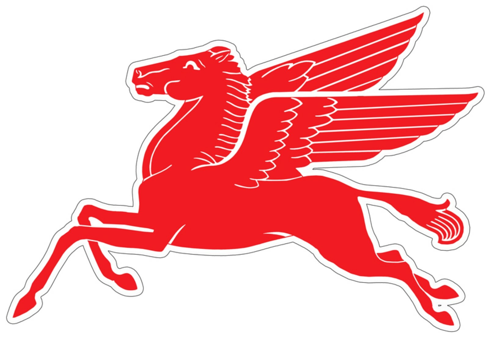 Mobil Gas Flying Red Horse Pegasus Metal Heavy Steel Sign Extra Large 35″ Oil