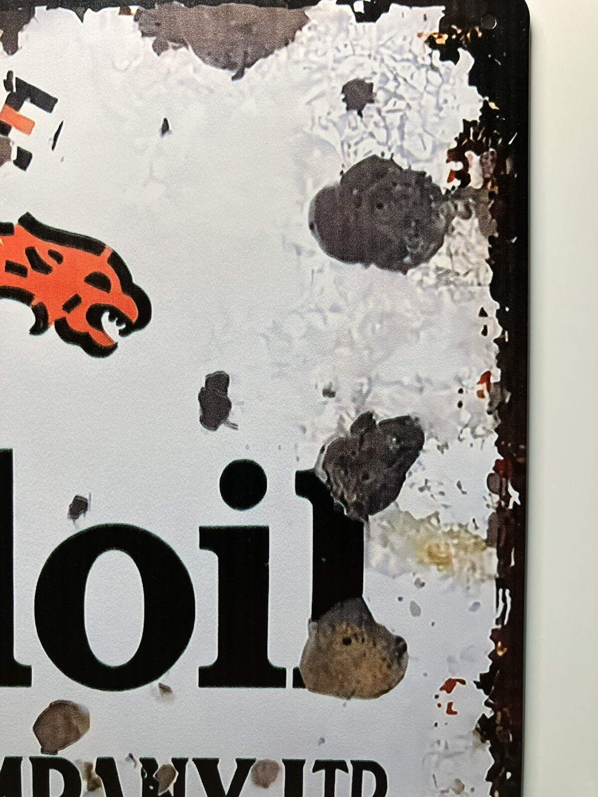 VINTAGE REPRODUCTION- TIN METAL SIGN- MAN CAVE- GAS AND OIL- MOBIL OIL SIGN