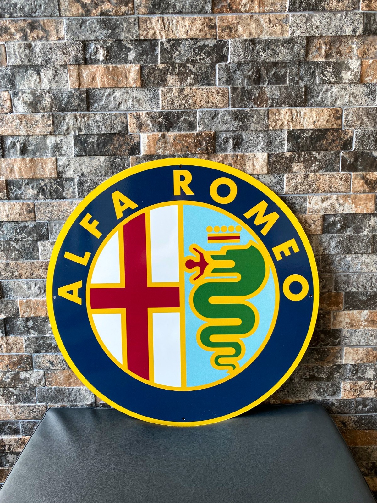 1972 Alfa Romeo Logo Vintage Heavy Metal Sign XL – 19.7″ (50 cm)