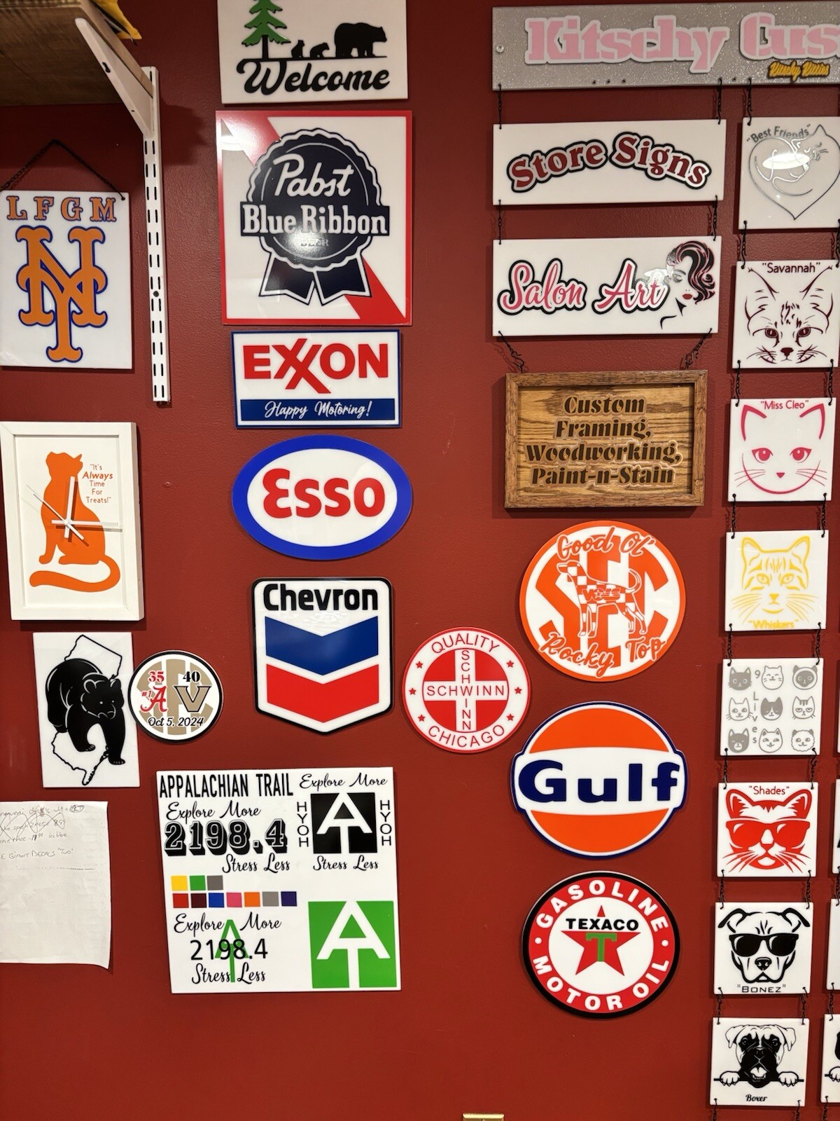 Handmade Chevron Acrylic & Vinyl Sign NOT Cheap Tin/NO Crummy Printing Oil & Gas