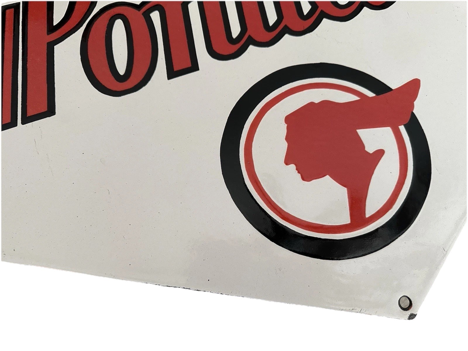 Porcelain Enamel Single Sided General Motors Product Pontiac Sign