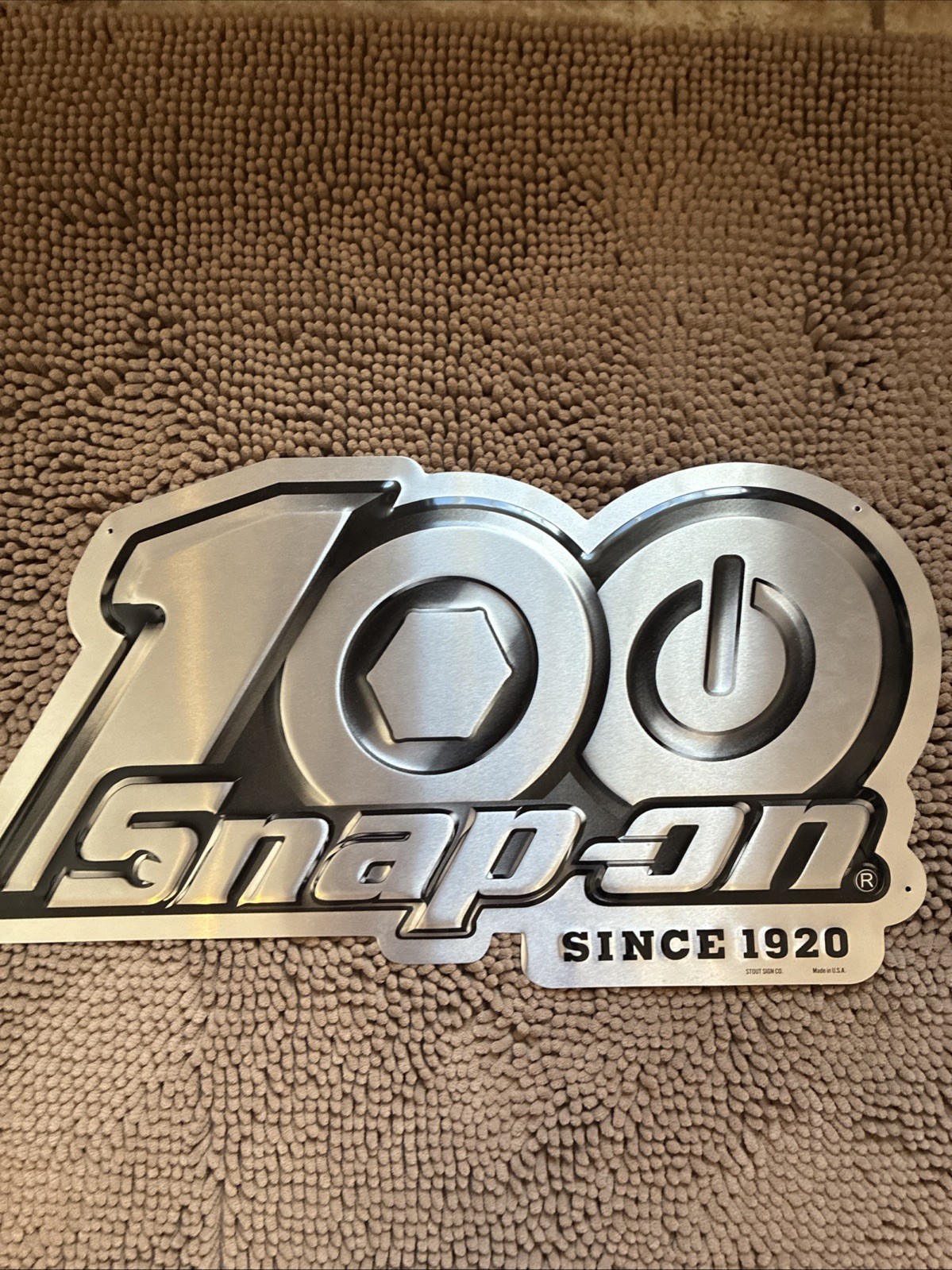 Snap-on Tools Aluminum 100th Anniversary Metal Sign Collectible – 23”Lx12.5”H