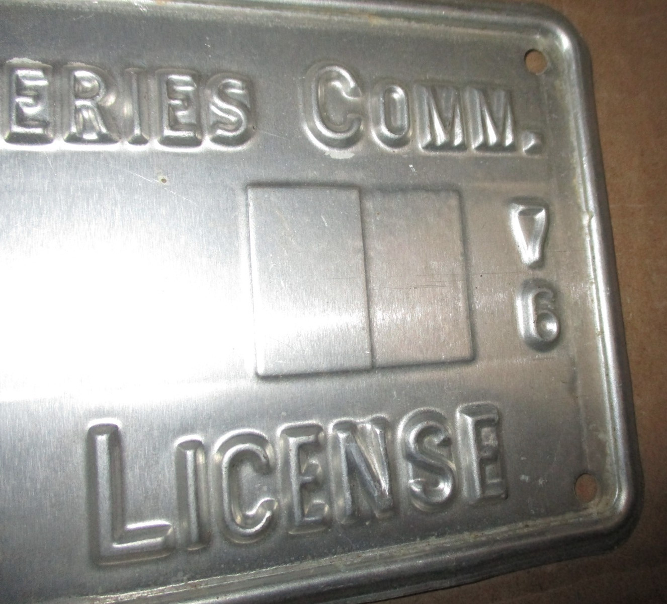 FISH VESSEL License TAG PLATE – LOUISIANA 1976- Wild Life Fisheries VINTAGE SIGN