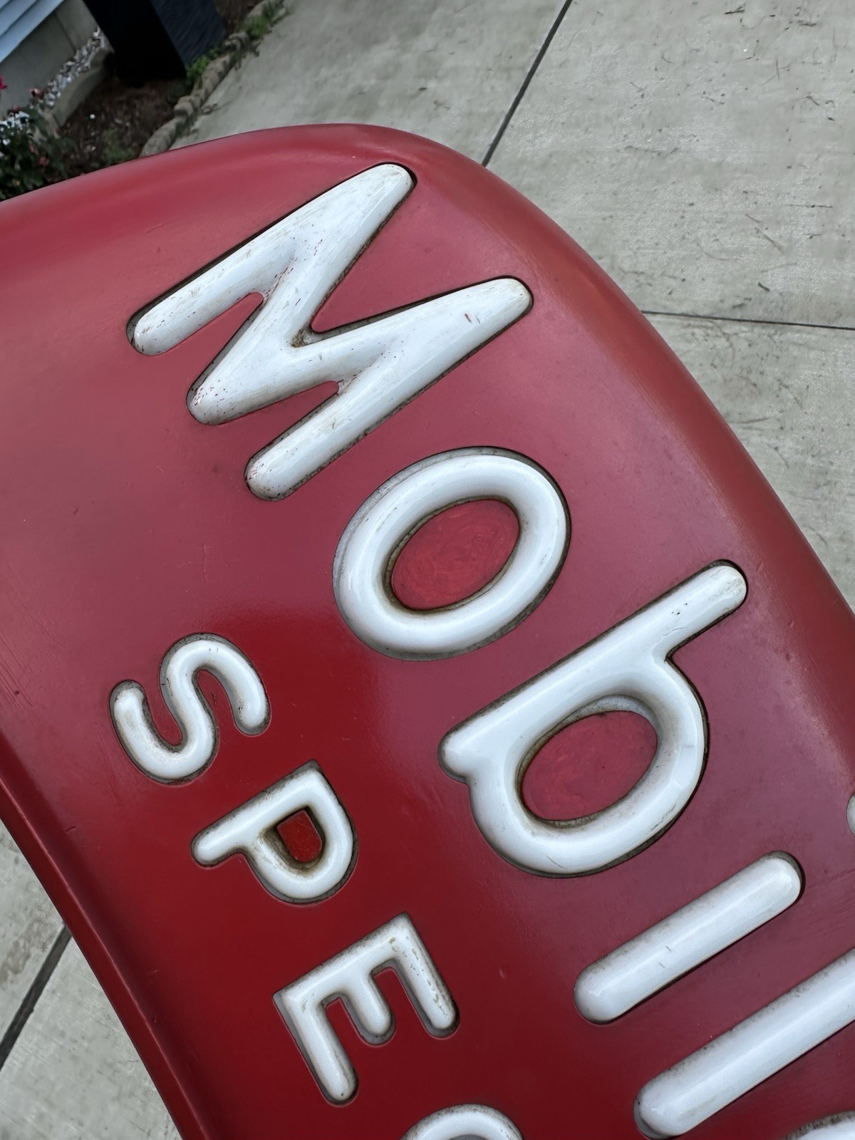 Mobilgas Script Top Wayne Model 80 Martin & Schwartz Gas Pump Top