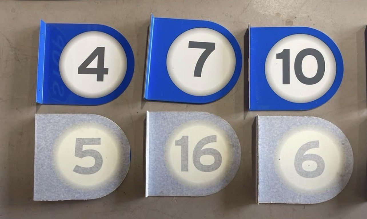 Brand New Gas Station Gas Pump Pole Number Signs. Shell Arco Gulf You Choose #