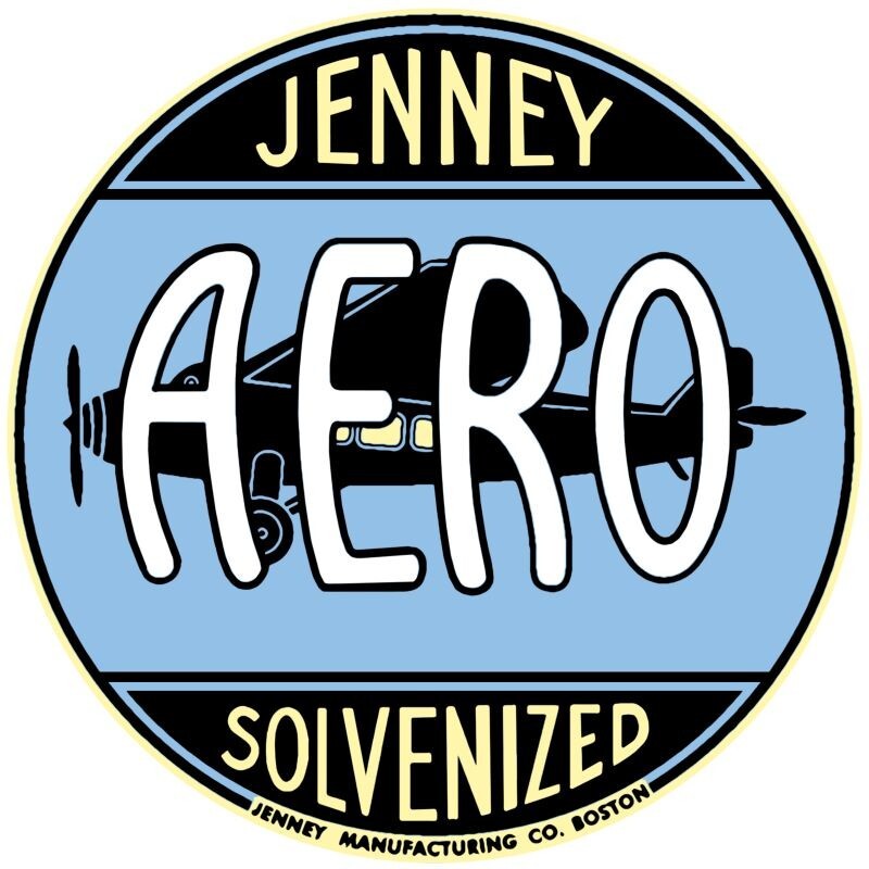 Jenney Aero Solvenized Gasoline NEW Sign 28″ Diameter ROUND AMERICAN STEEL