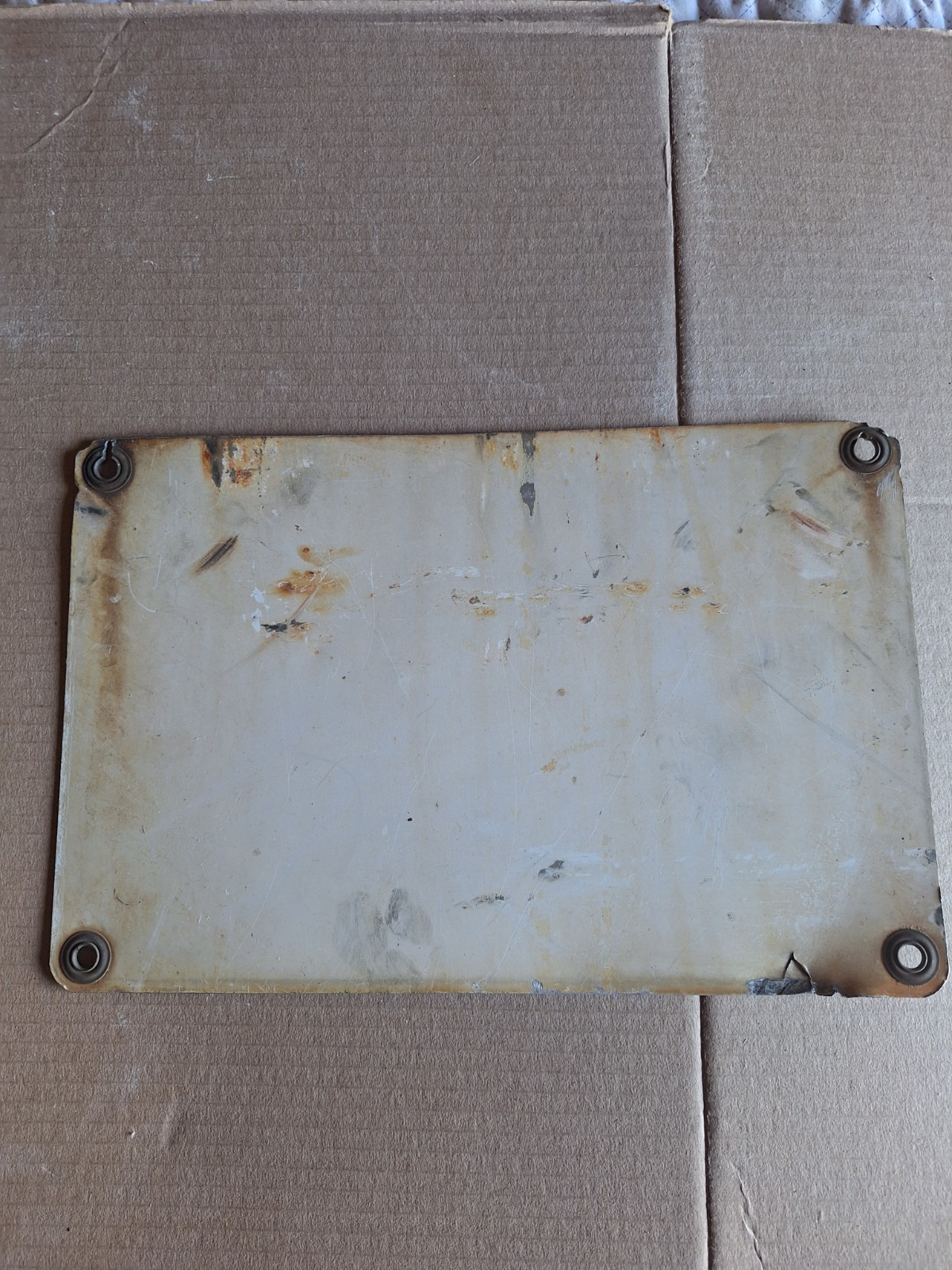 Old Vintage Antique Metal Texas Oil Field Sign Mancave