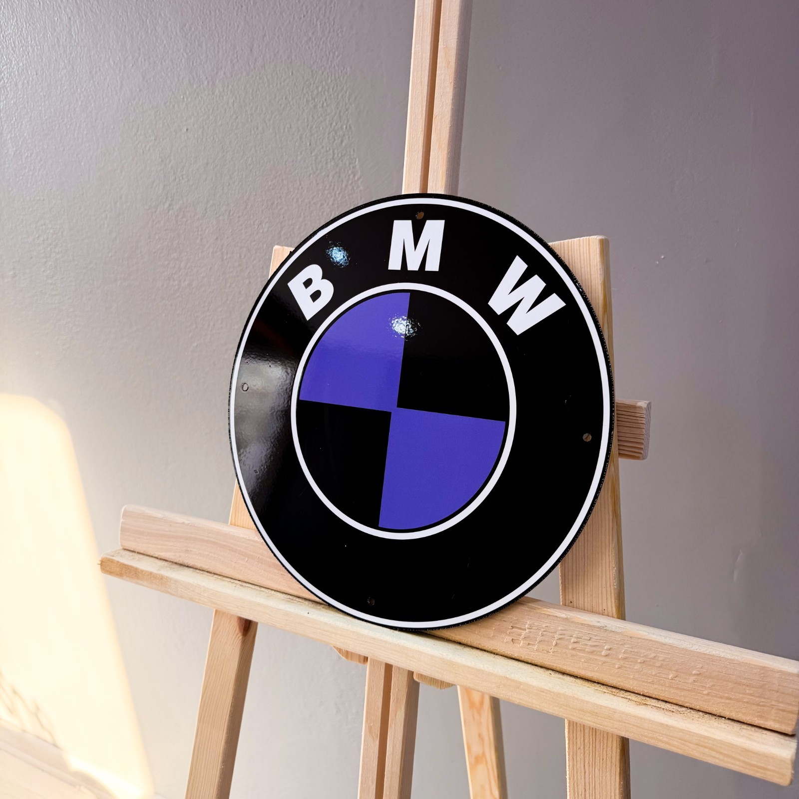 BMW Black Purple Roundel Heavy Metal Sign – Garage Decor – 30 cm (11.8”)