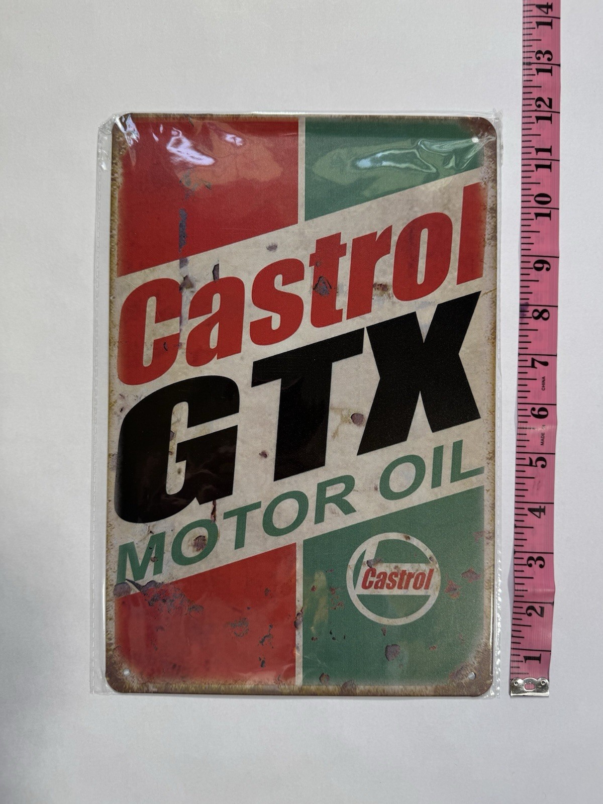 Castrol GTX Motor Oil Gas & Oil Advertising Sign, Multicolor
