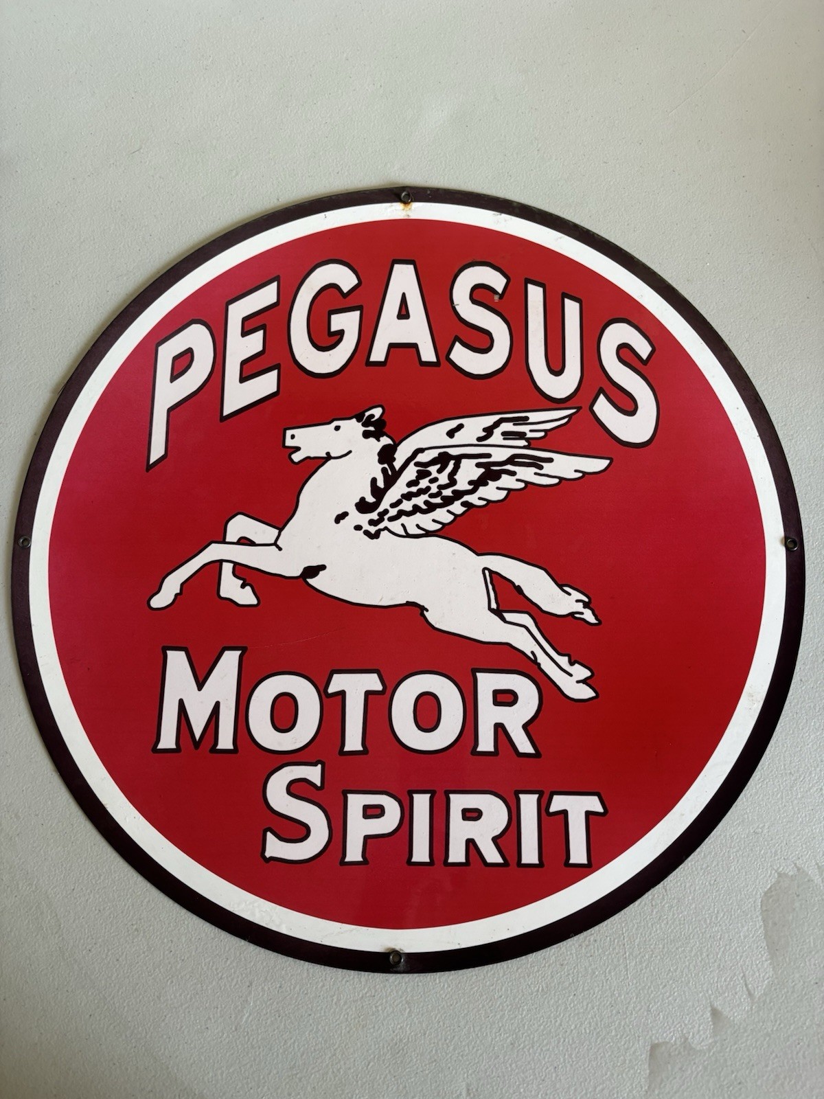 Vintage Metal Sign Pegasus Spirit Motor Oil (Man Cave)18 X 18