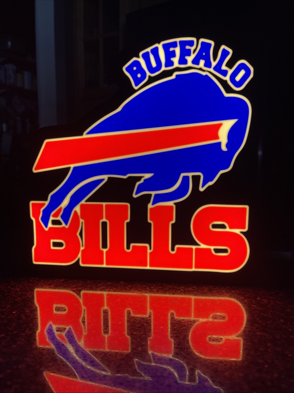 Buffalo Bills LED Light Box – Handmade Man Cave Football Fan Gift
