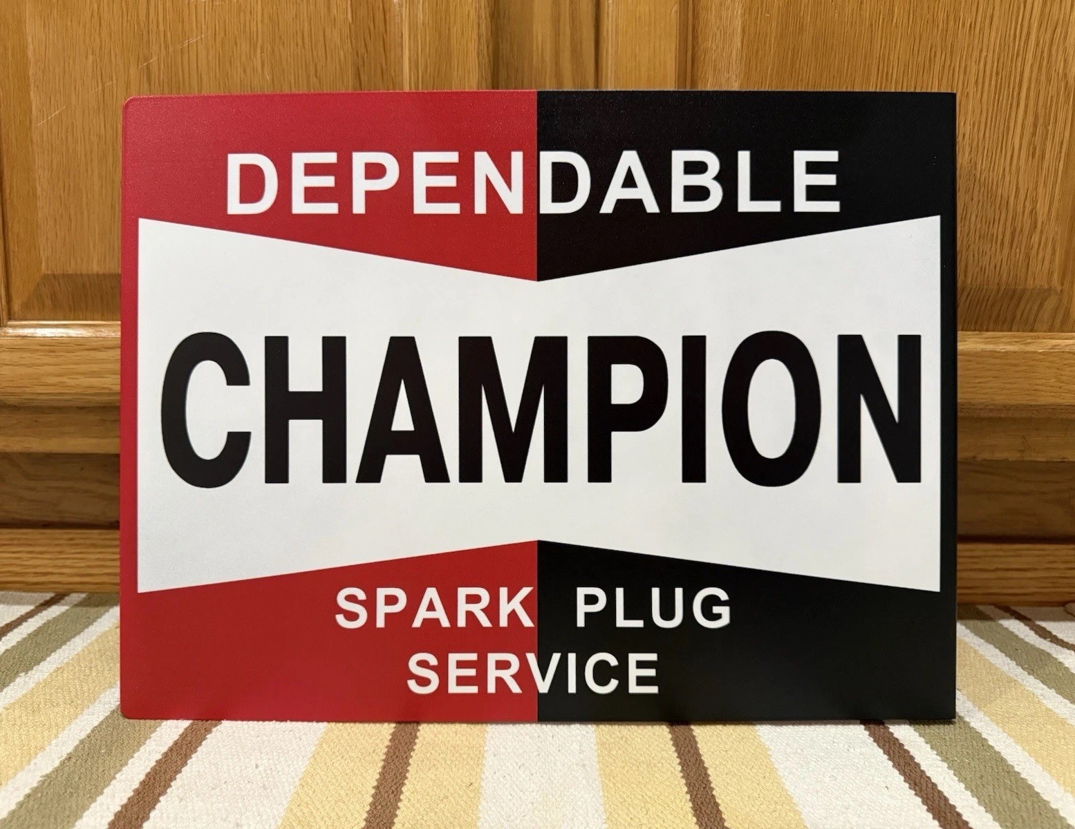 Champion Spark Plug Flange Sign Gas Oil Garage Tools Vintage Style Wall Decor 1