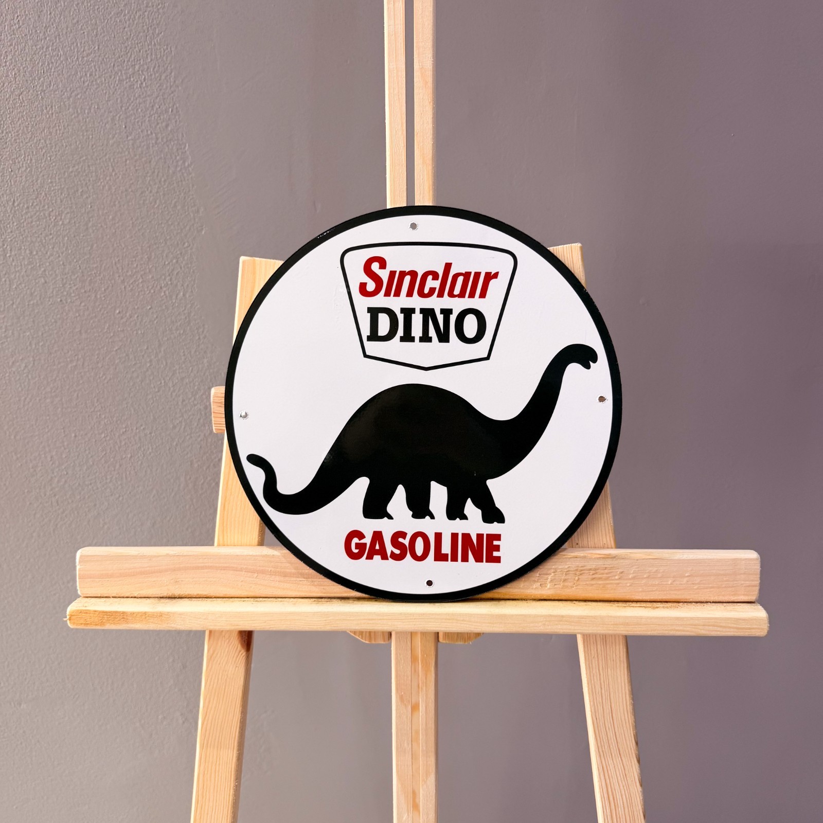 Sinclair Dino Gasoline Metal Sign Vintage Dinosaur Logo Decor – 30 cm