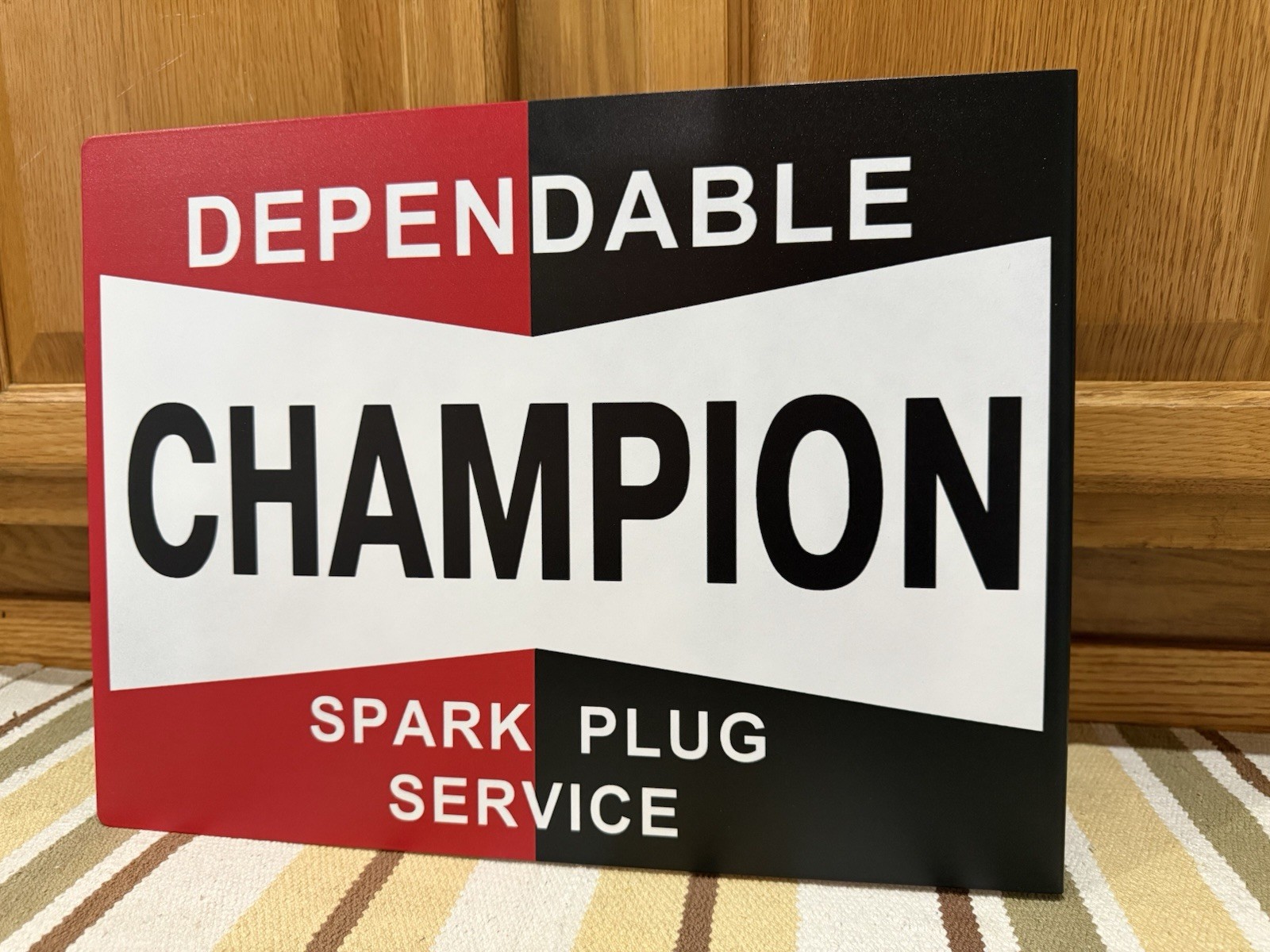 Champion Spark Plug Flange Sign Gas Oil Garage Tools Vintage Style Wall Decor 1
