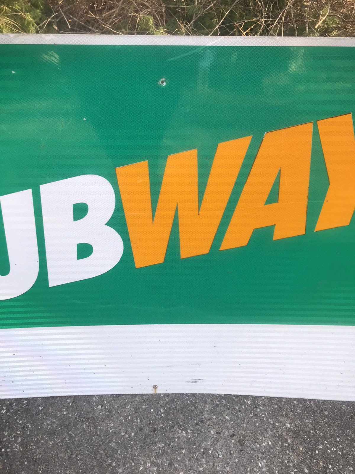 5’ Metal Vintage Subway Street Road Interstate Exit Food Sign Decor Art Gas Oil