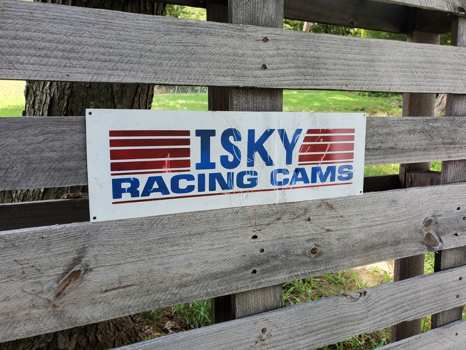ISKY Racing Cams 18×5.75″ Painted Speed Shop Sign Vintage Look Retro