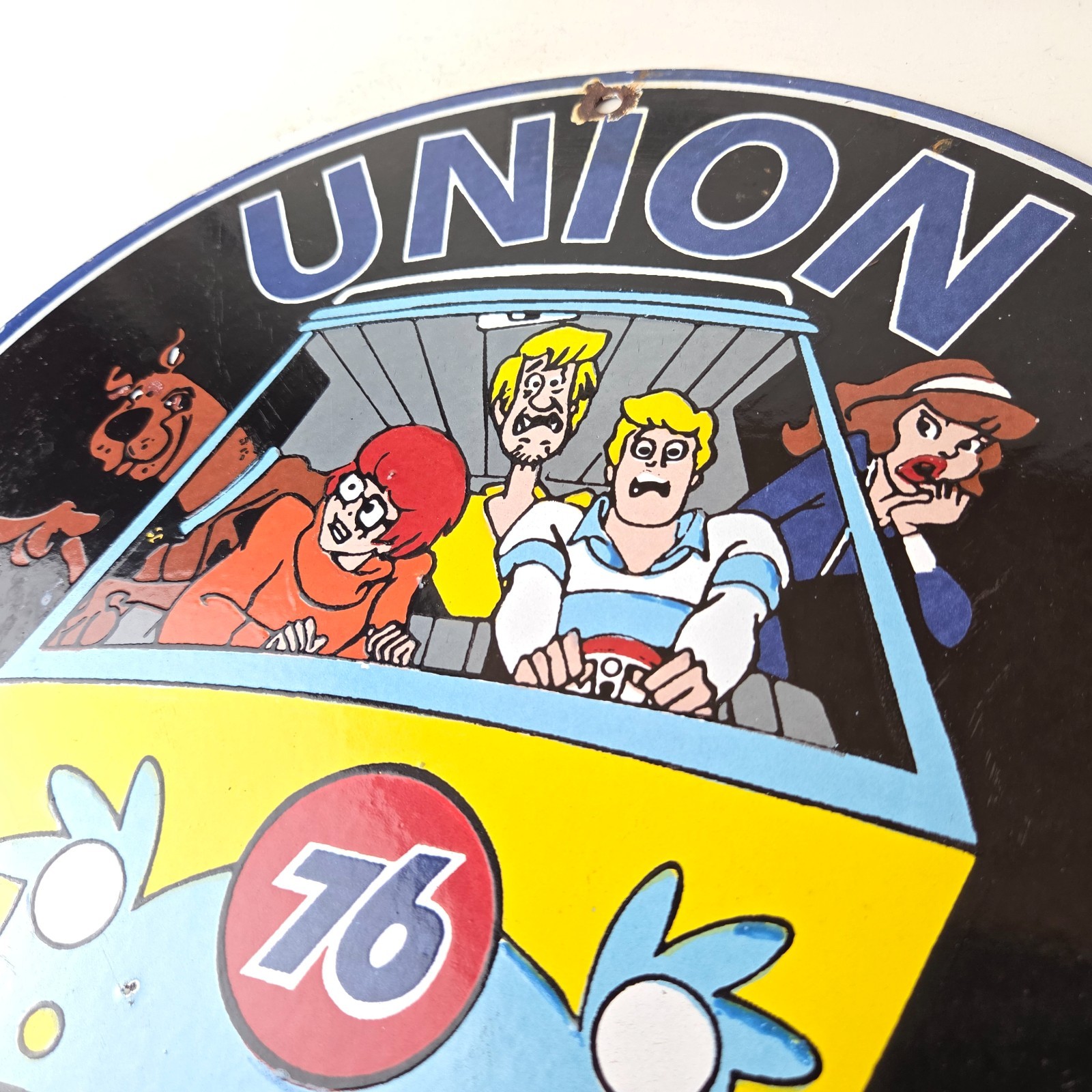 Vintage Union 76 Gasoline Sign – Scooby Doo Gas Pump Porcelain Sign