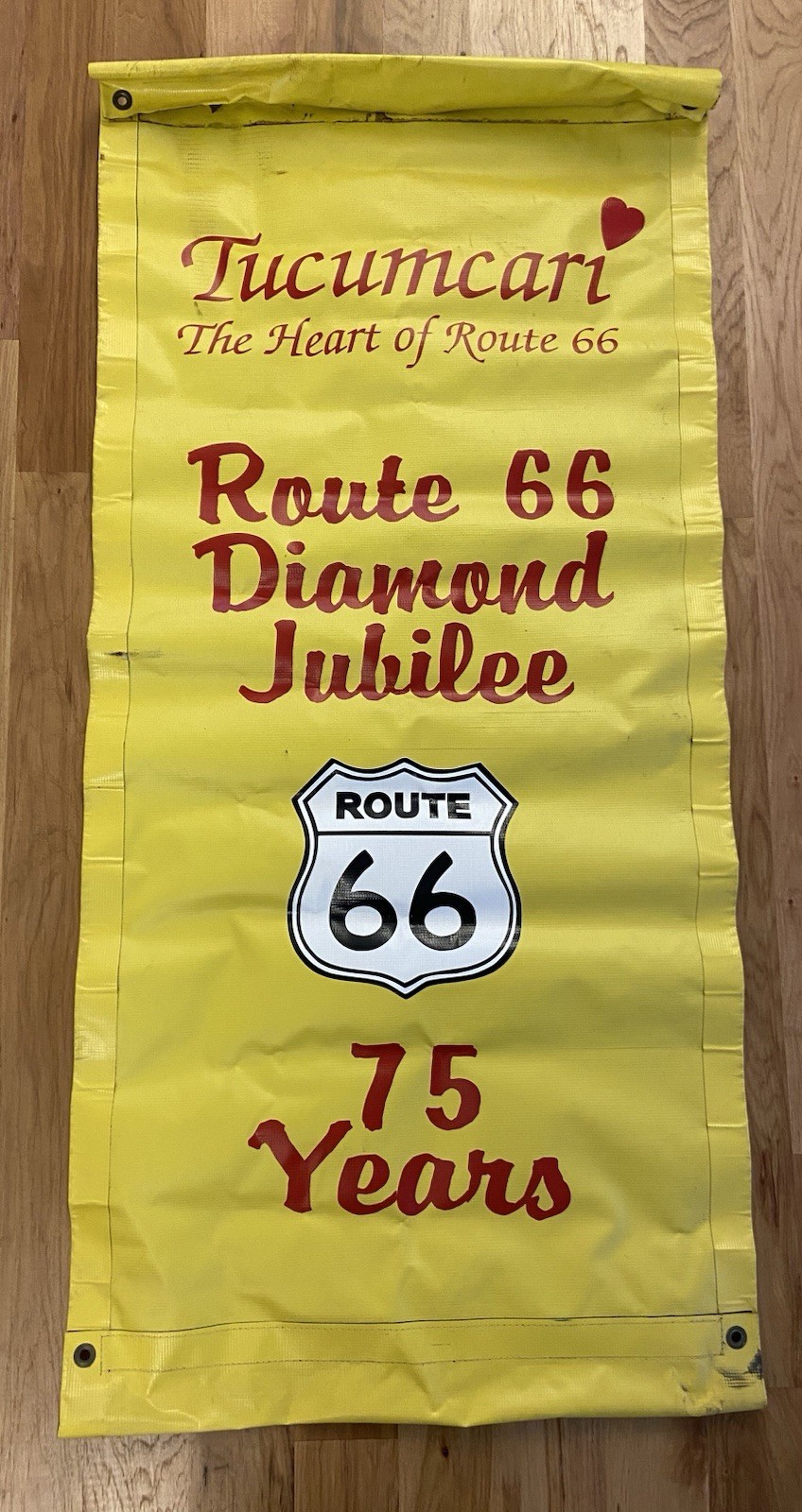 Route 66 Tucumcari, NM Diamond Jubilee 75 Years Outdoor Vinyl Banner 27”x54”