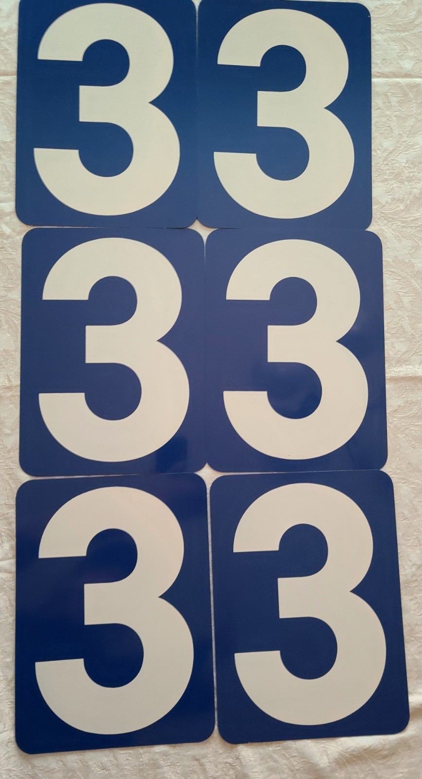 NOS Chevron Gas Station Price Panels 4/3 Double-Sided Aluminum Signs Lot of 6
