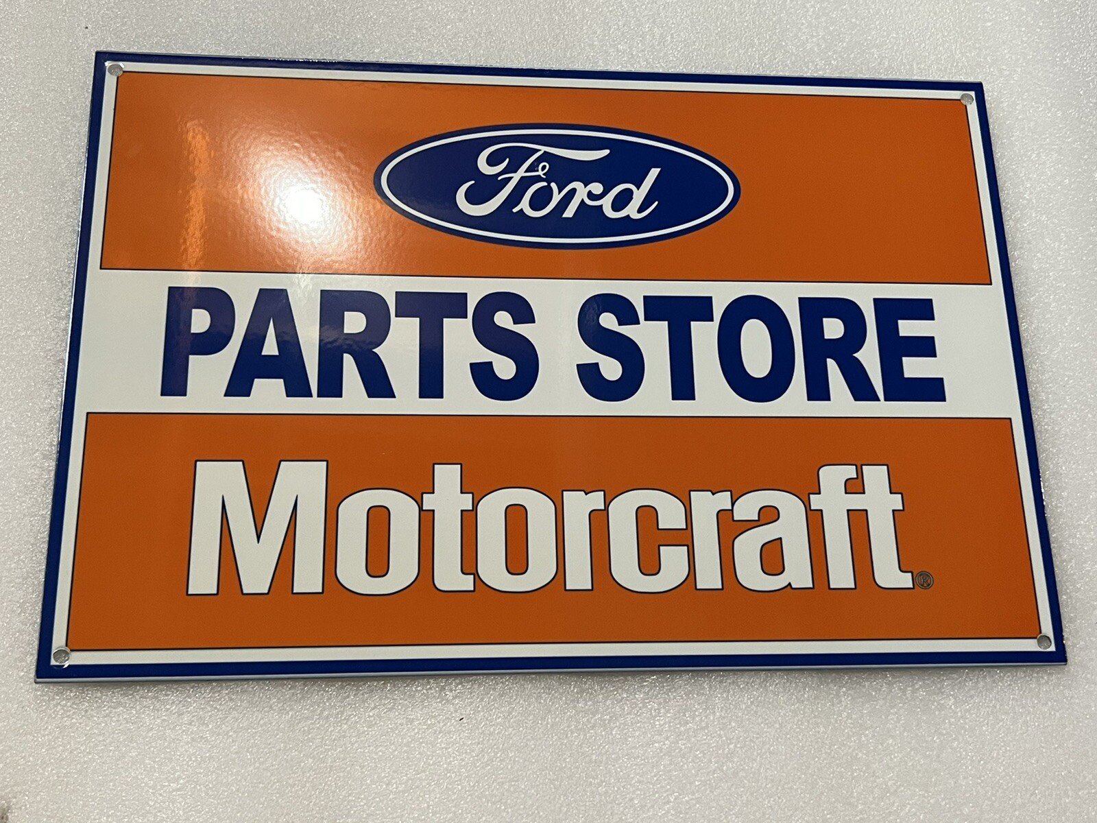 12in Ford Motorcraft Auto Parts Dealer Vintage Style Steel Metal Sign