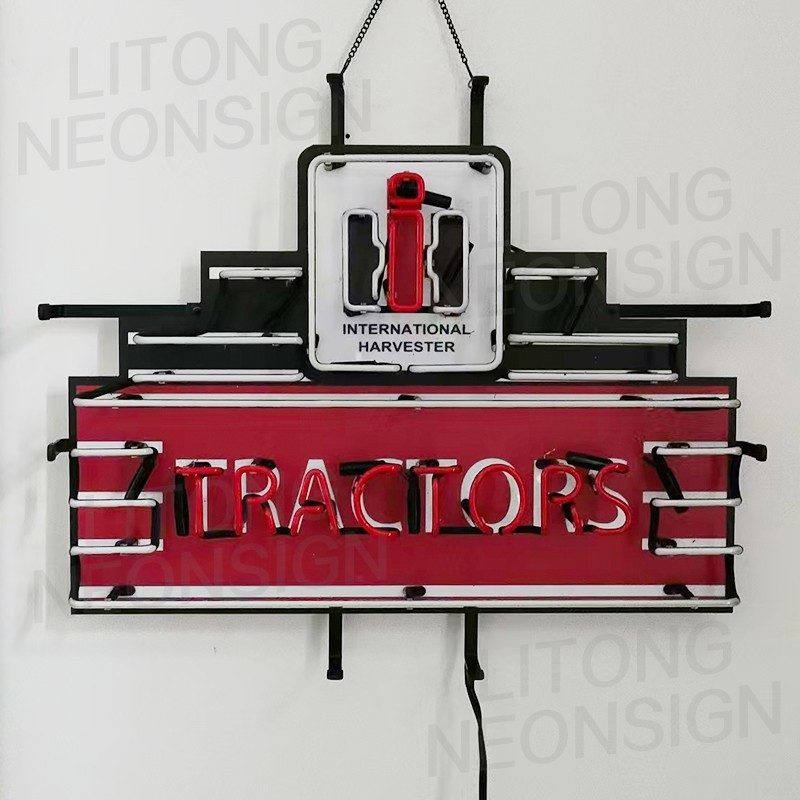 US STOCK IH Tractors Garage Neon Sign 24″x20″ Bar Pub Man Cave Wall Decor Gift