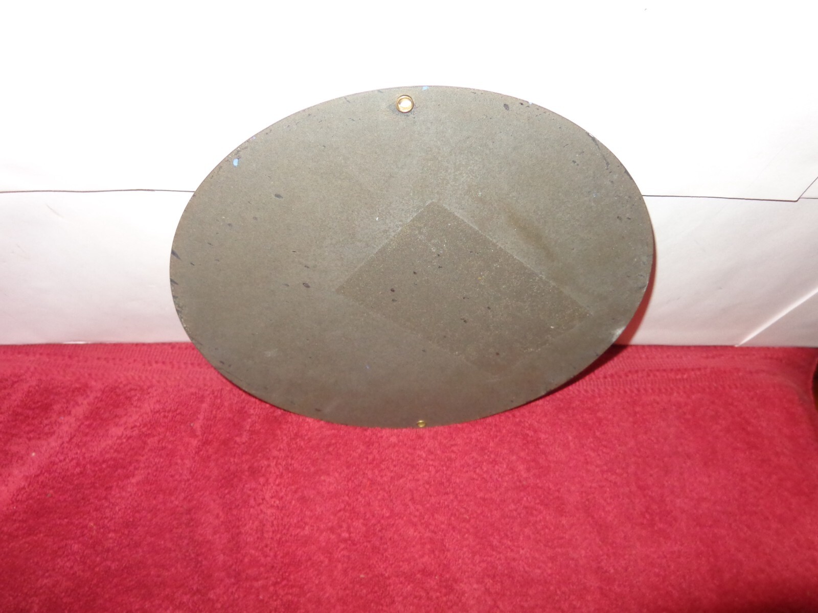 9 7/8 in SANTA FE CHIEF RAILROAD ADV. SIGN HEAVY DIE CUT METAL PORCELAIN – 920 D