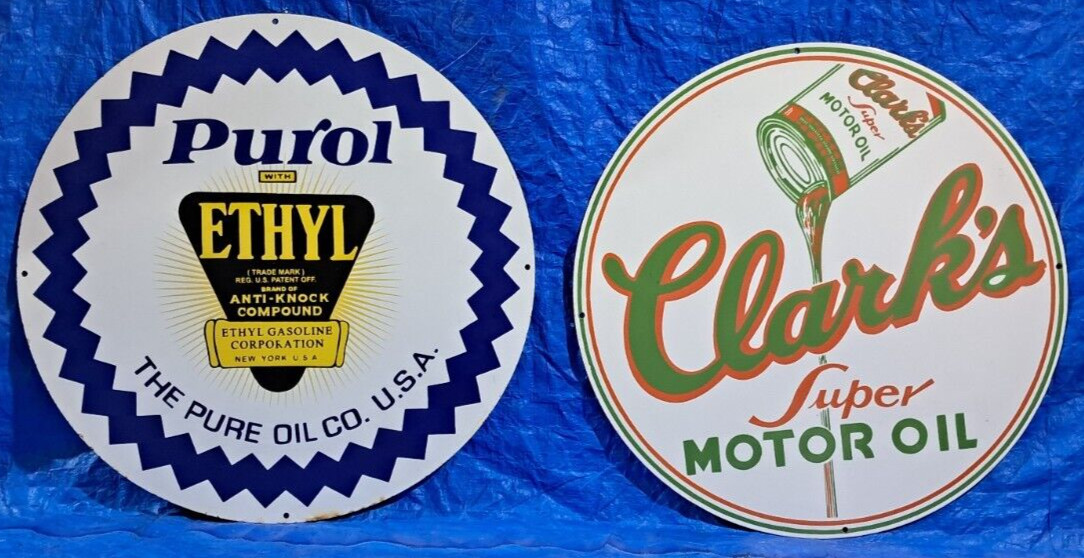 2 Porcelain Enamel Sign, More Details In Description