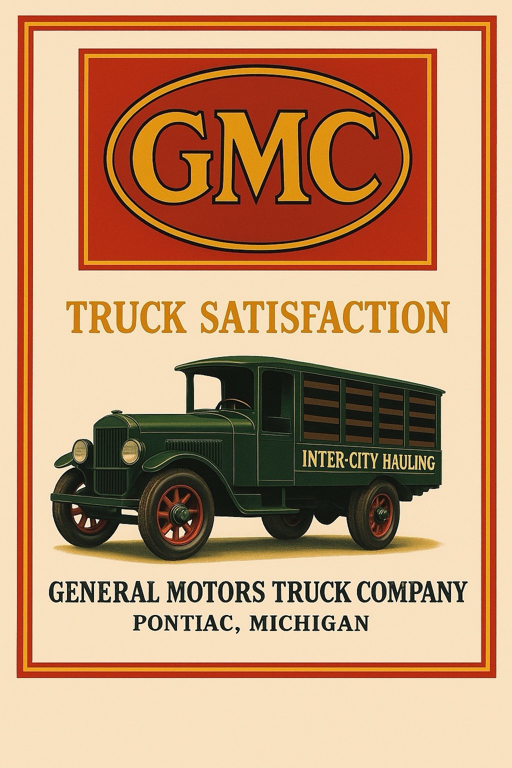 Hi Gloss! GMC Truck Vintage Style Metal Sign Advertising