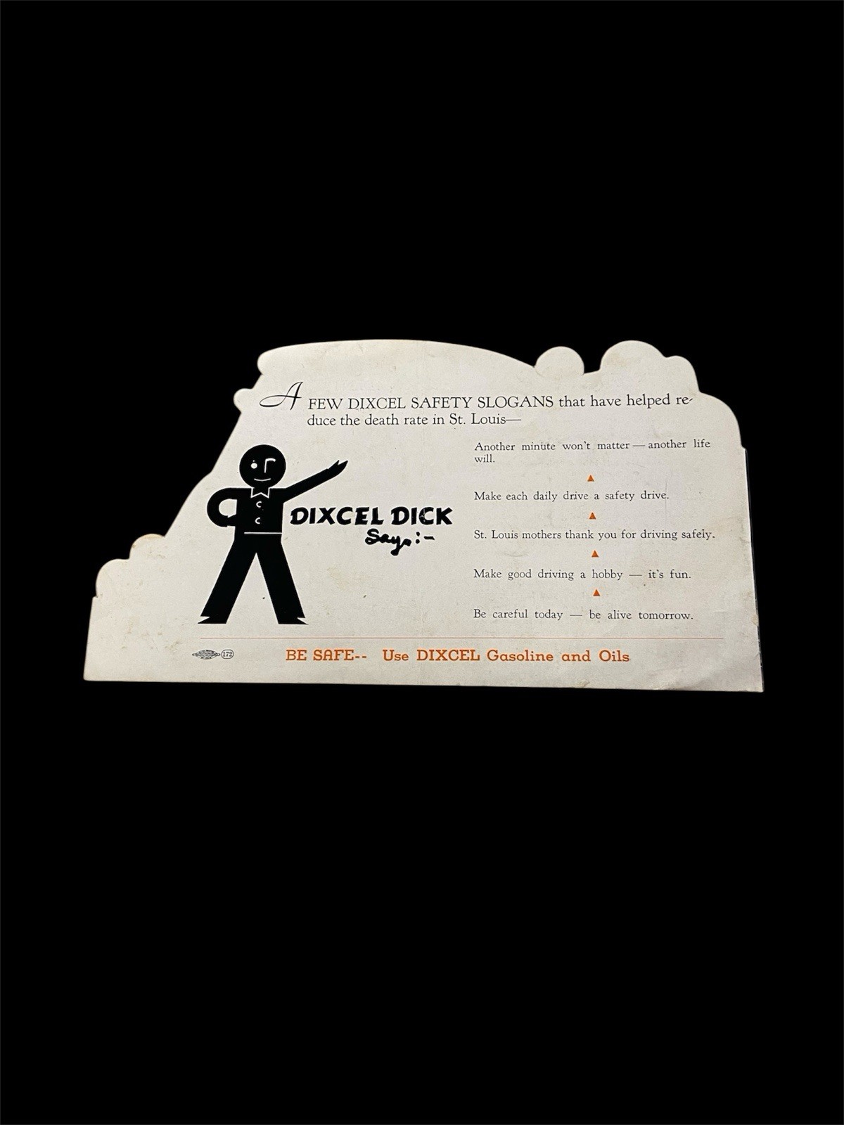 Dixcel Gas Oil Pamphlet Dixcel Dick Pioneer Oil Sign Rare