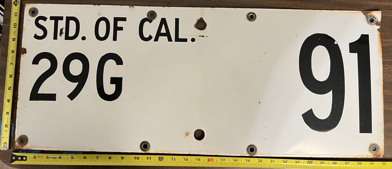 Vintage Porcelain Oil Field Sign – Standard Oil of California